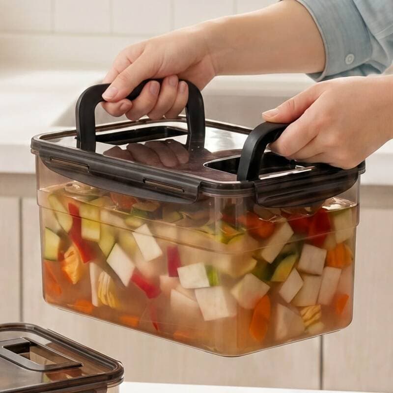 블랙 손잡이 김치통 밀폐용기 10000ml