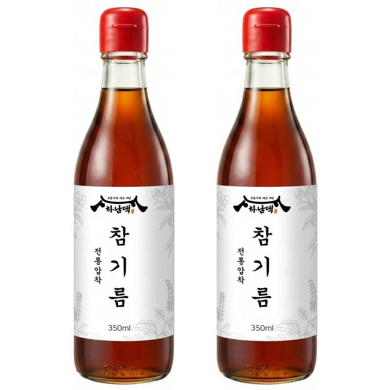하남댁 전통 참기름 350ml 2병