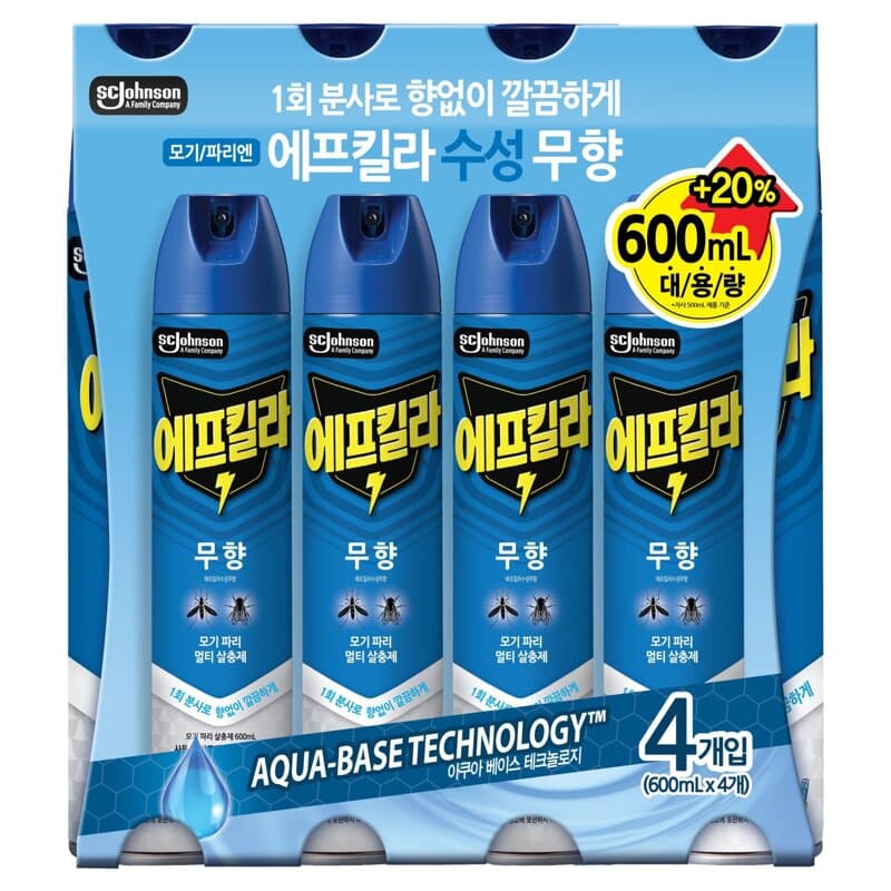 에프킬라 수성 모기 살충제 무향 600ml