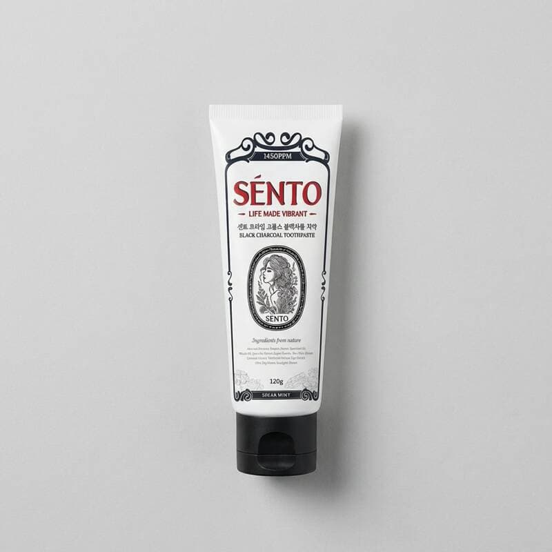 센토 프라임 고불소 블랙차콜 치약 120g 8개
