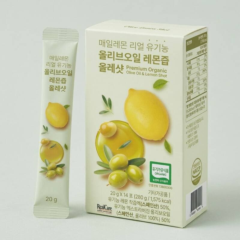 매일레몬 유기농 올리브오일 올레샷 14포 2박스
