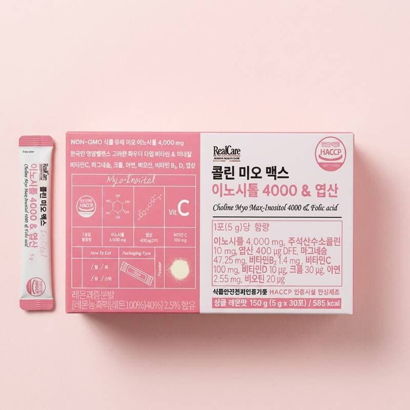 리얼케어 콜린 미오 맥스 이노시톨 4000 & 엽산