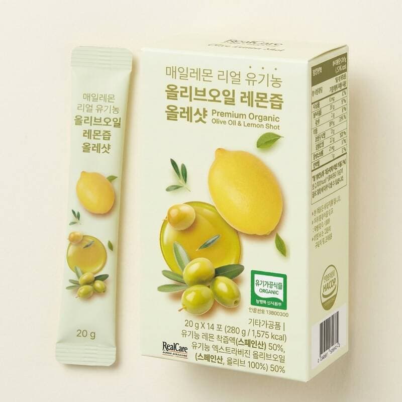 매일레몬 리얼 유기농 올리브오일 레몬즙 올레샷