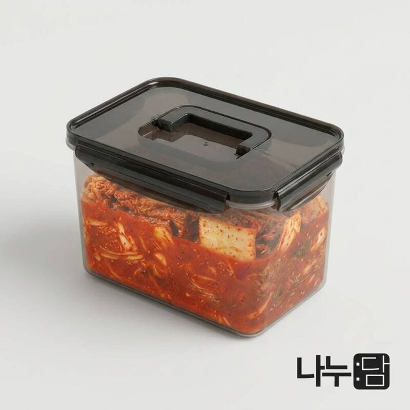블랙 손잡이 김치통 밀폐용기 5100ml