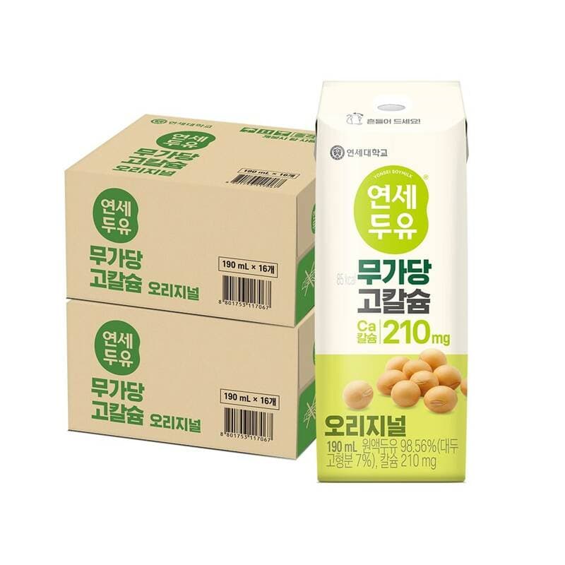 연세두유 무가당 고칼슘 190ml 32개