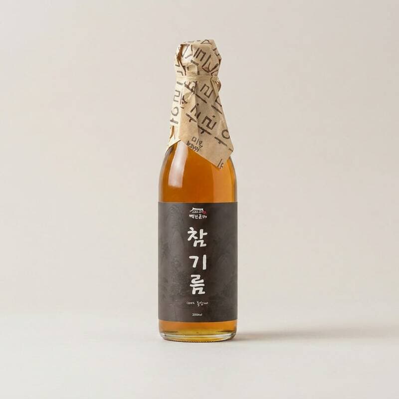 백년본가 참기름 350ml 4개