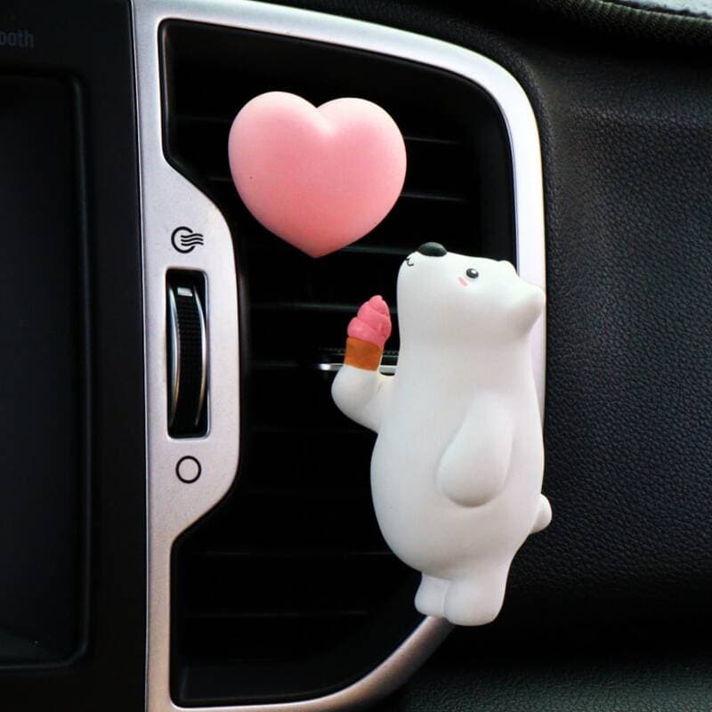 북극곰 차량용 송풍구 석고방향제