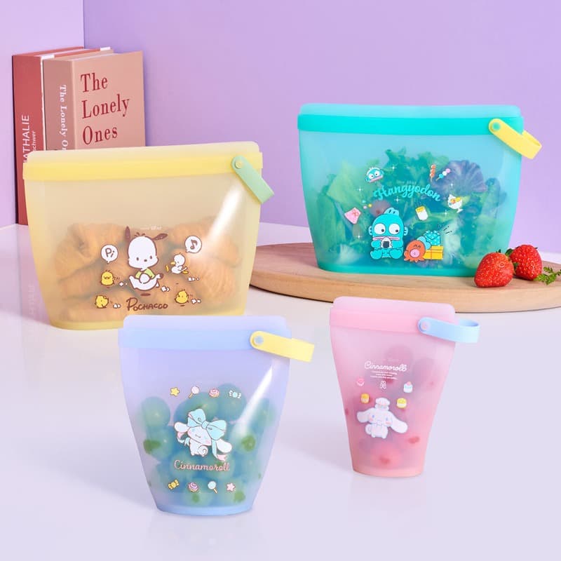 락앤락 산리오캐릭터즈 실리콘 지퍼백 4P