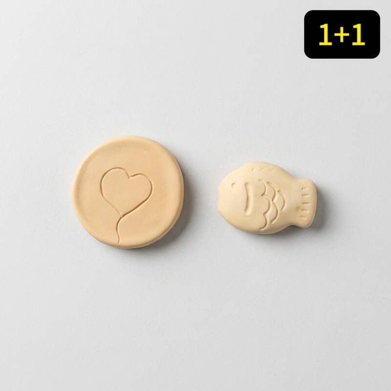 달고나 차량용 석고방향제 하트 화이트머스크
