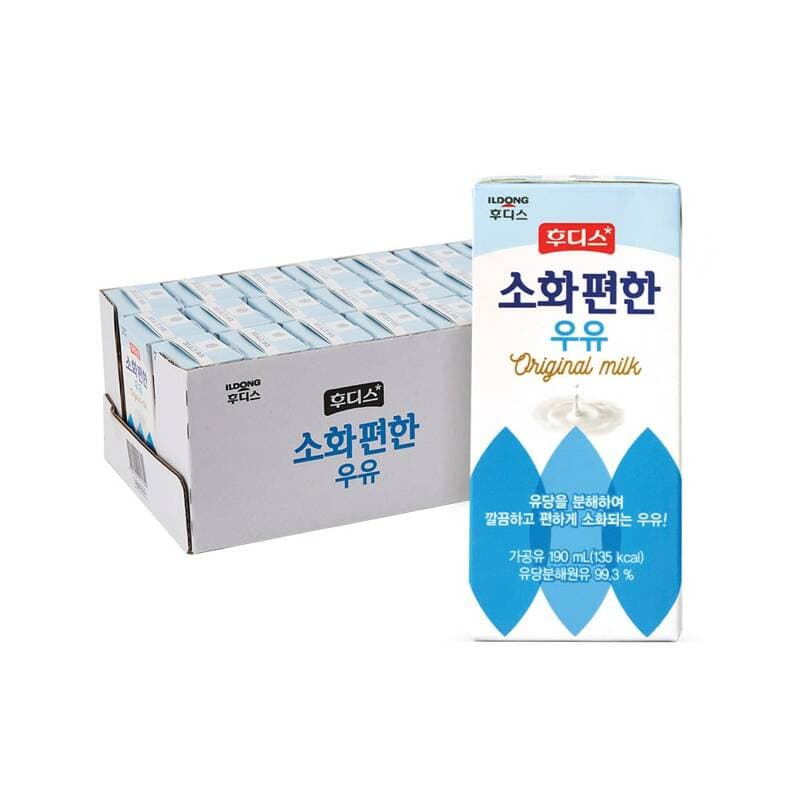 후디스 소화 편한 우유 오리지널 190ml 24개