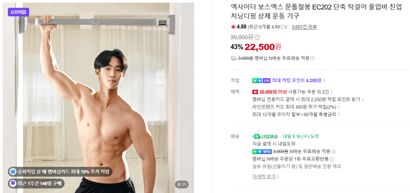 엑사이더 보스엑스 문틀철봉 EC202