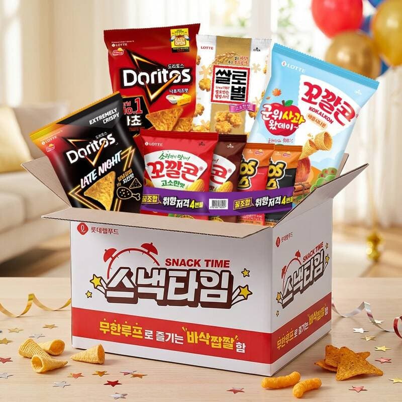 롯데웰푸드 스낵타임 인기과자 12봉 혼합세트