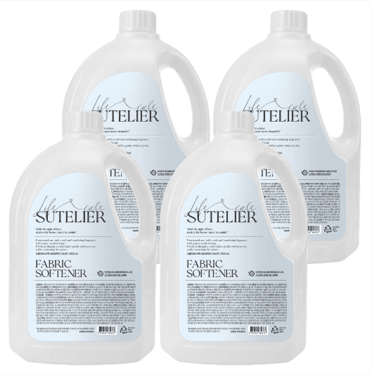 수뜰리에 소프트 섬유유연제 비누향 2.5L 4개