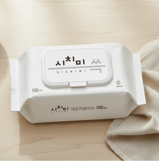 시치미 쓱 데일리 물티슈 캡형 100매×10팩