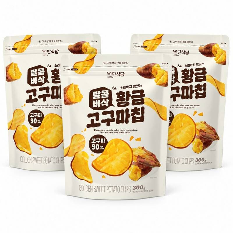 비단식당 황금고구마칩 300g 3개