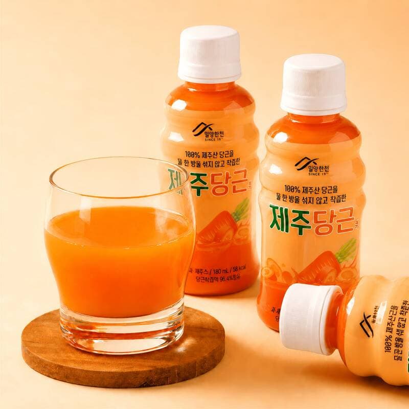 밀양한천 제주 당근 착즙 주스 180ml 25개