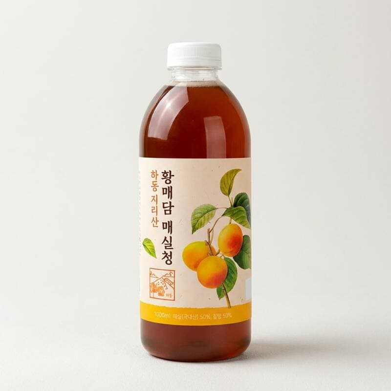 Hadong Jirisan Hwangmaedam Plum Syrup 1L, 2 Bottles