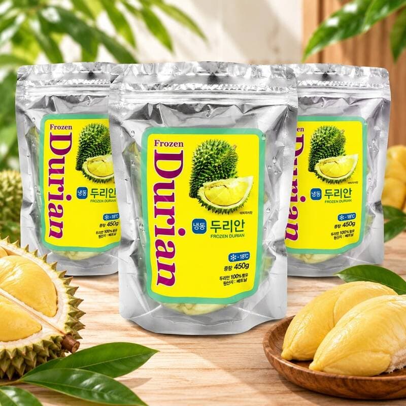 신정푸드 냉동 두리안 450g 3개