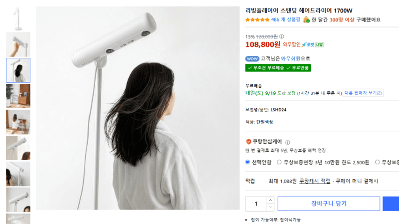 Living Player Standing Hair Dryer 1700W