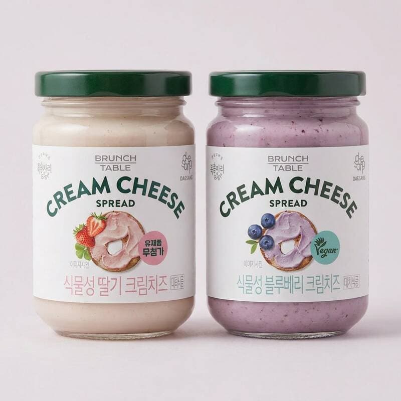 복음자리 식물성 크림치즈 딸기·블루베리 190g