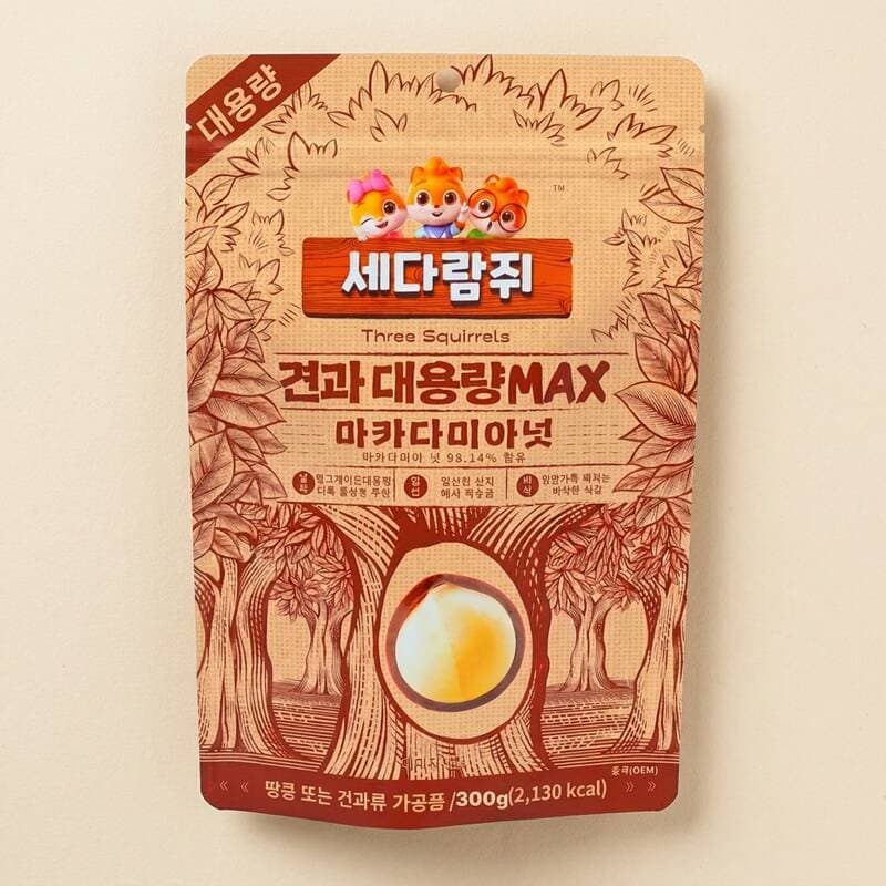 세다람쥐 마카다미아 연유 코팅 300g 3개