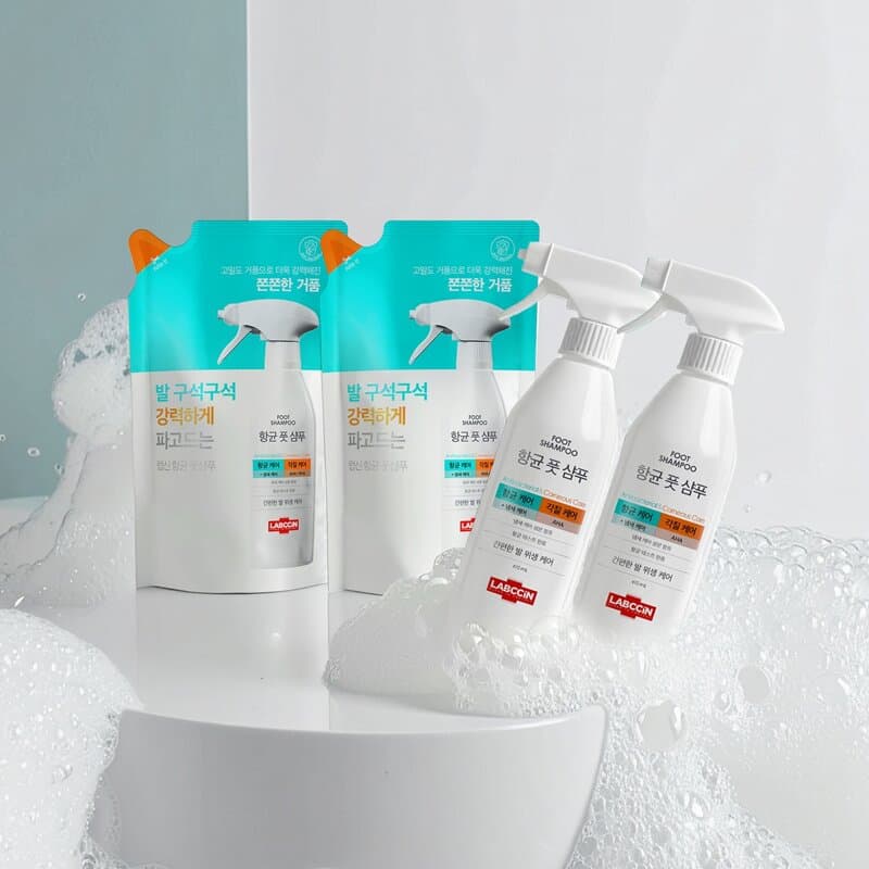 랩신 풋샴푸 오리지널 410ml 2개+리필3개