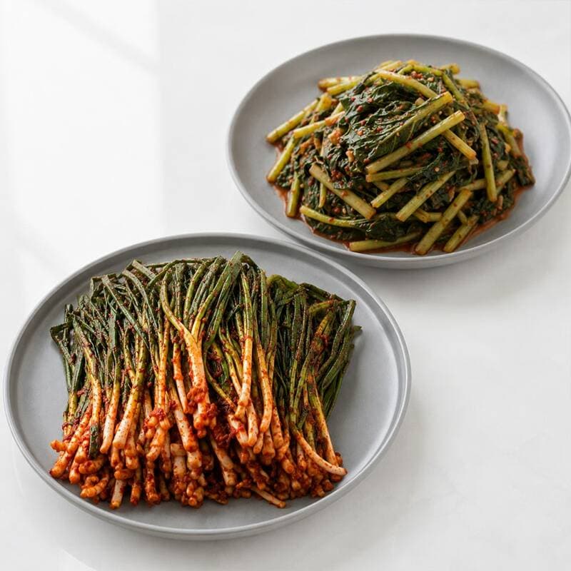 또밥찬 남도식 파김치+열무김치 500g×4