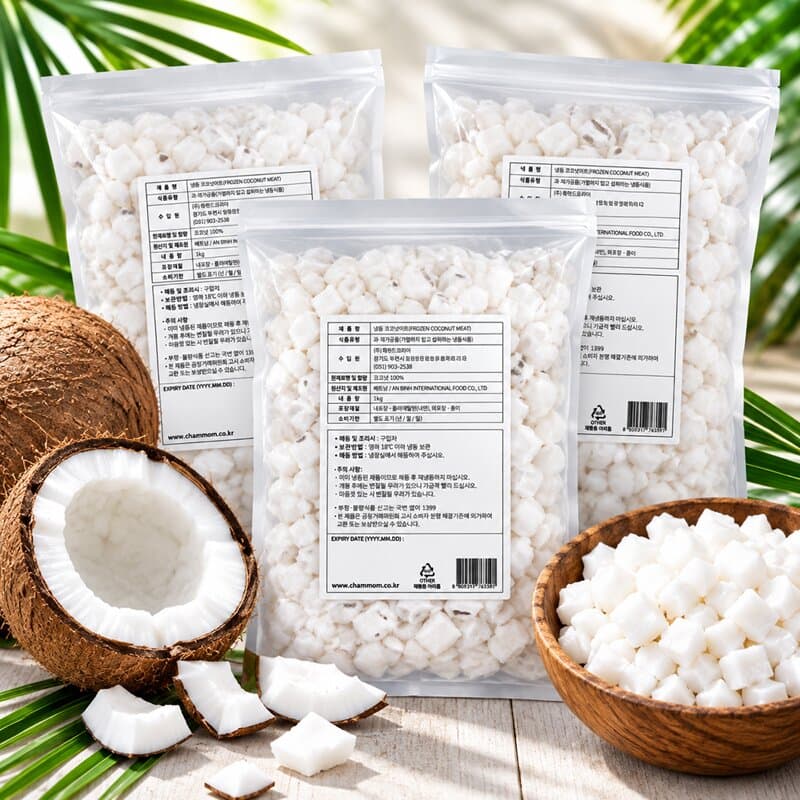 신정푸드 냉동 코코넛 미트 1kg 3개