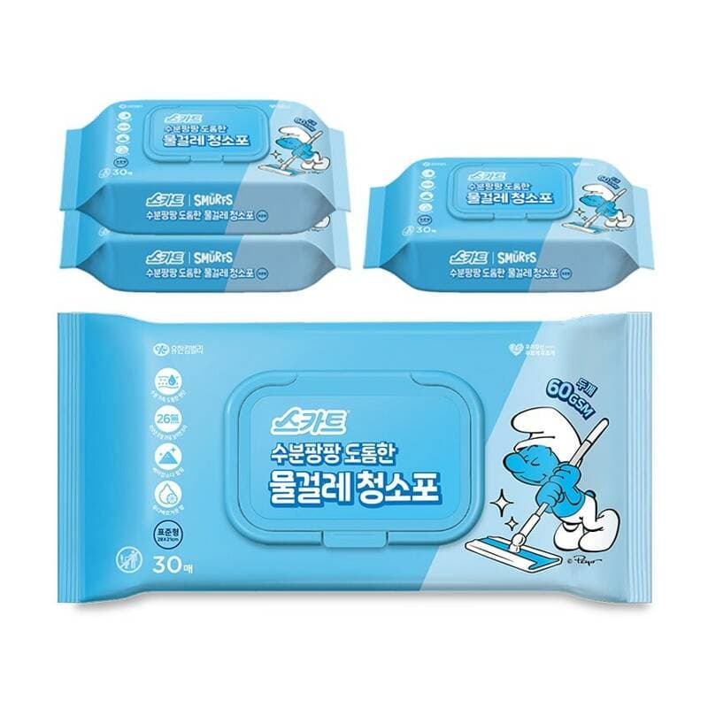 스카트 수분팡팡 물걸레 청소포 30입 4팩