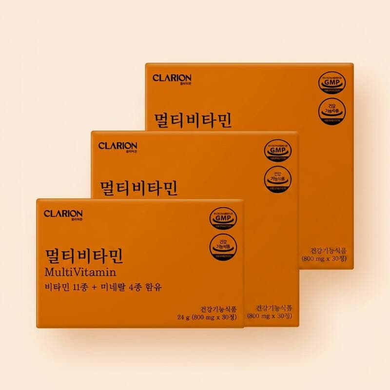 클라리온 멀티비타민 미네랄 15종 30정 3개