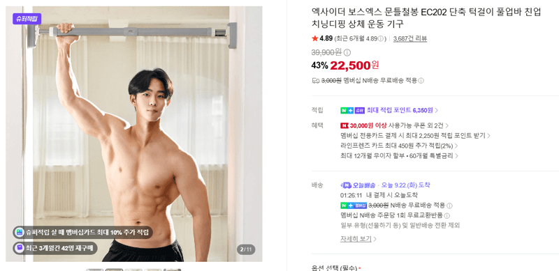 엑사이더 보스엑스 문틀철봉 EC202