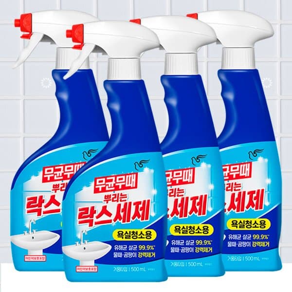 피죤 무균무때 뿌리는 락스세제 500ml 4개