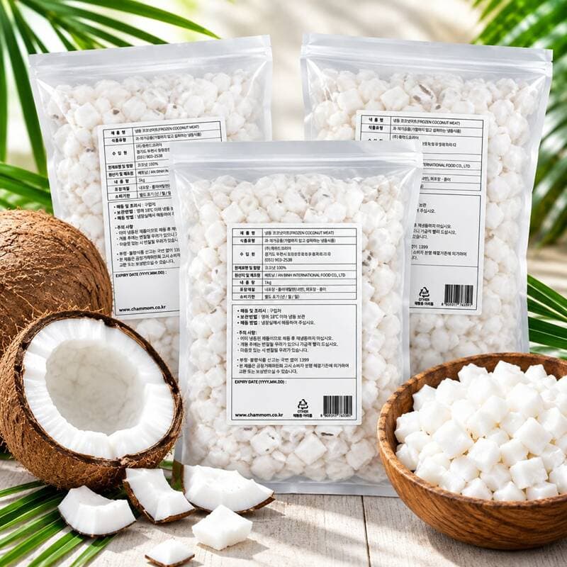 신정푸드 냉동 코코넛 미트 1kg 3개