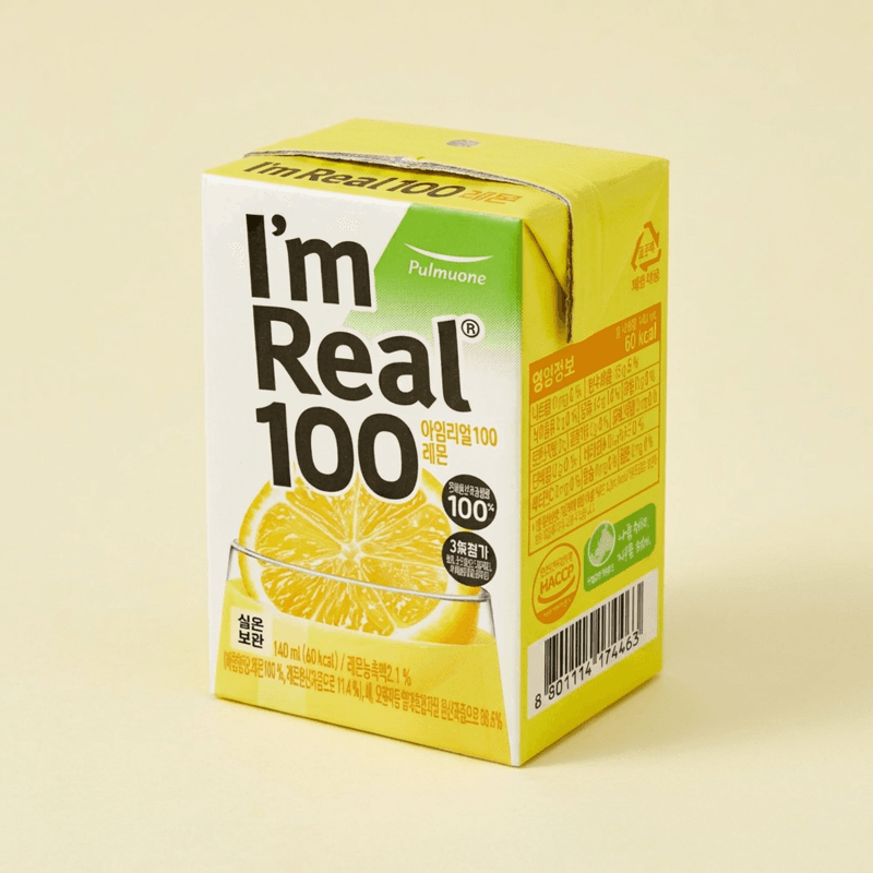 풀무원 아임리얼100 레몬 140ml 24팩