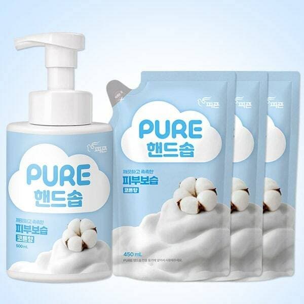 피죤 퓨어 핸드솝 핸드워시 코튼향 1세트
