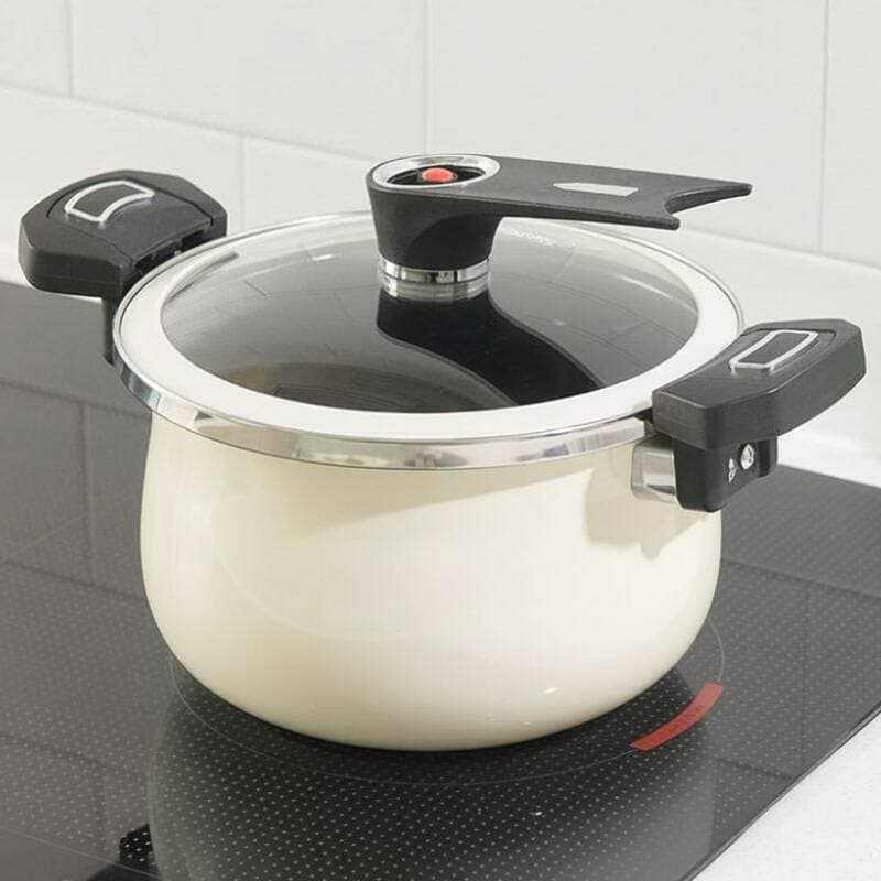 로얄튜더 IH Low-Pressure Vacuum Pot, White, 5L