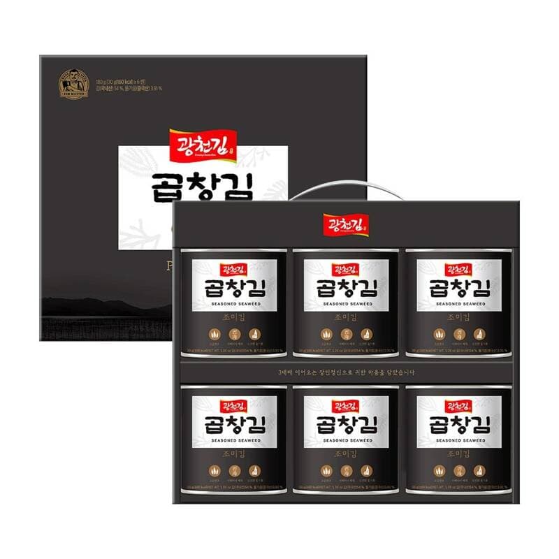 광천김 곱창김 캔김 선물세트 6캔