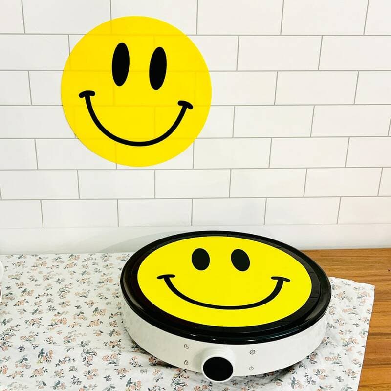 쁘띠끄 인덕션 보호매트 노랑스마일 22cm