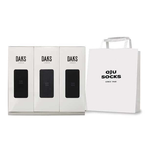 닥스 남성용 신사 무지 장목 양말 3족