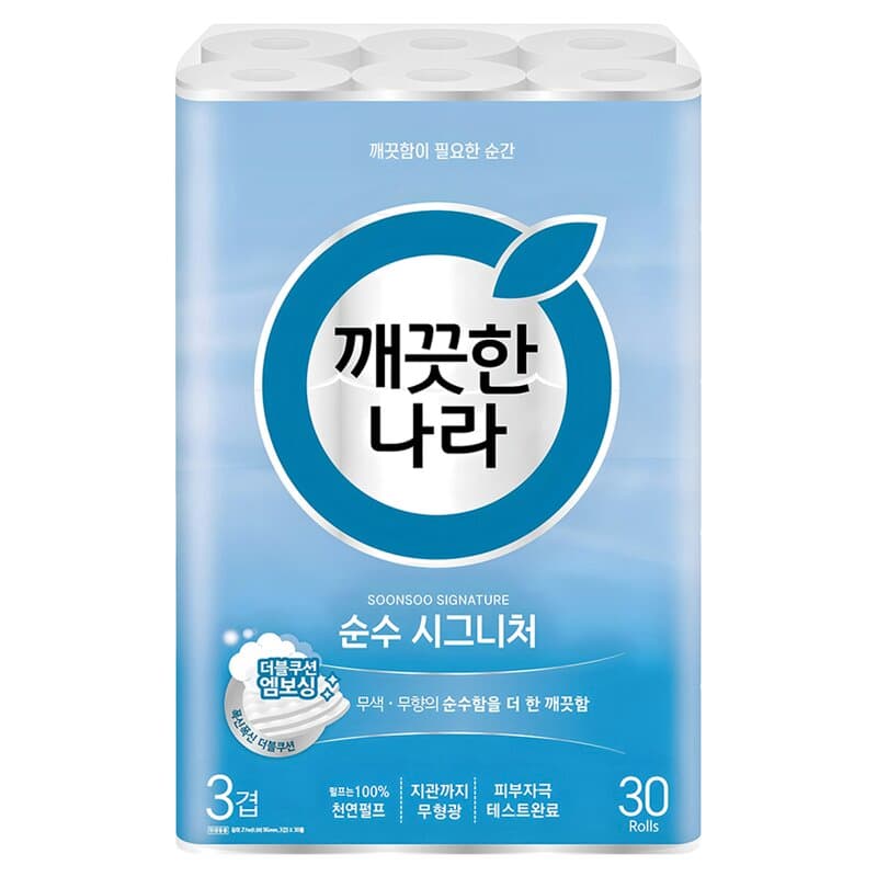 깨끗한나라 순수 시그니처 3겹 화장지