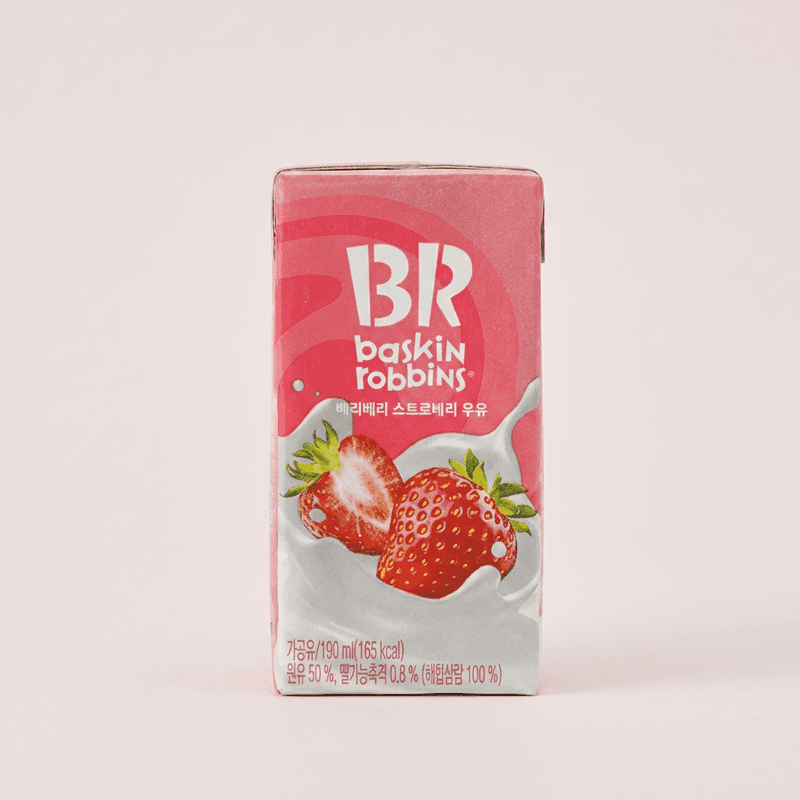 배스킨라빈스 베리베리 스트로베리 우유 190ml