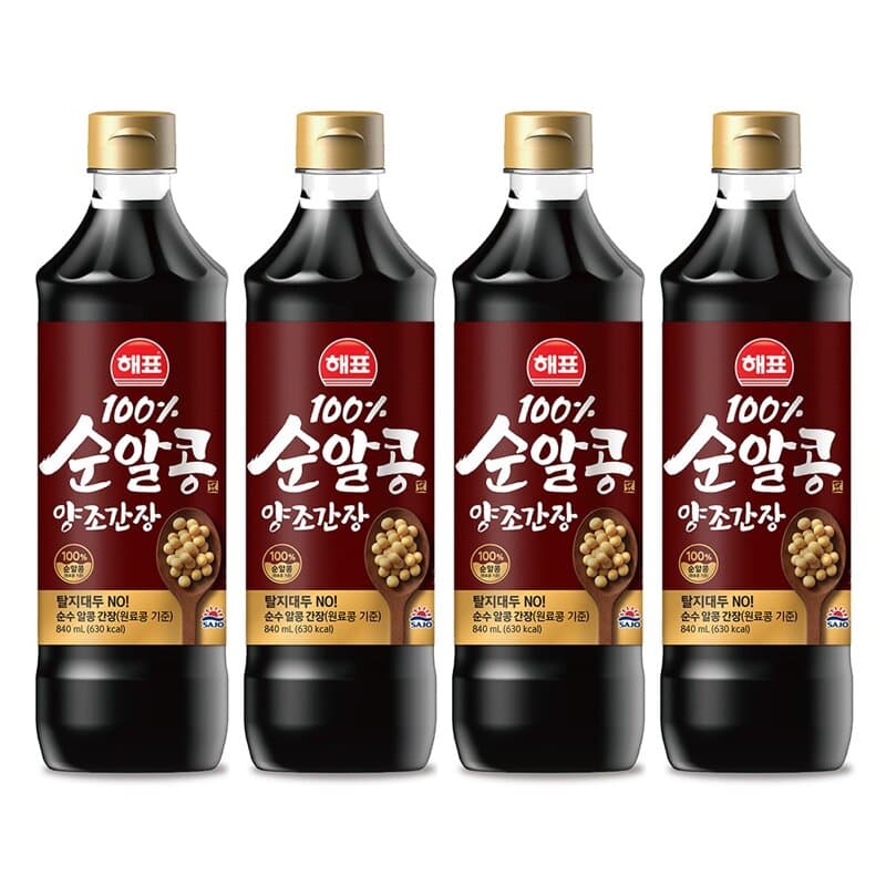 해표 순알콩 양조간장 840ml 4개