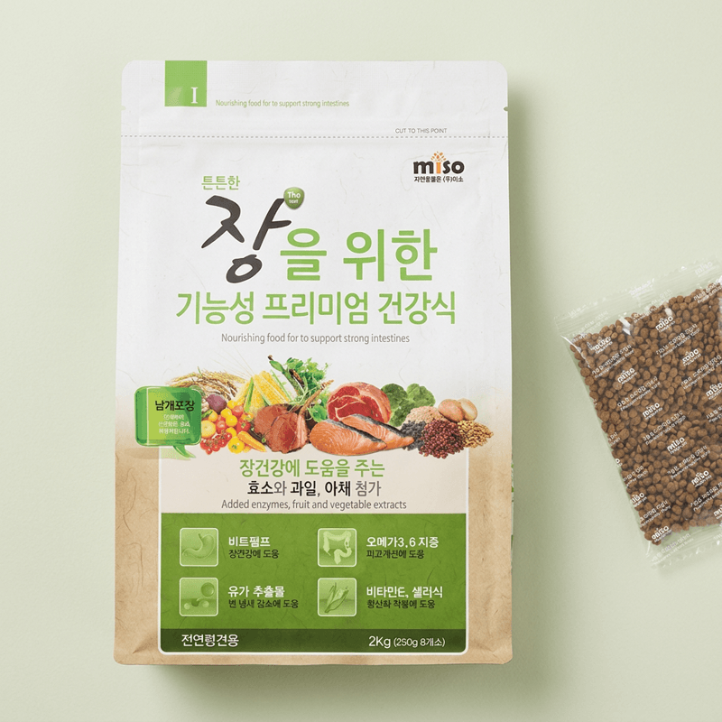 미소 강아지 기능성 사료 장건강/유산균 2kg