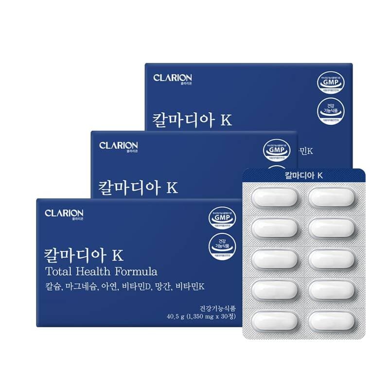 클라리온 칼마디아 K 칼슘 마그네슘 30정 3개