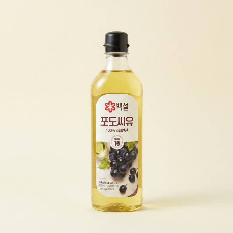 백설 포도씨유 900ml 4개