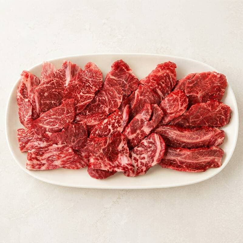 육진담 한우 1++ 혼합 모듬구이 600g