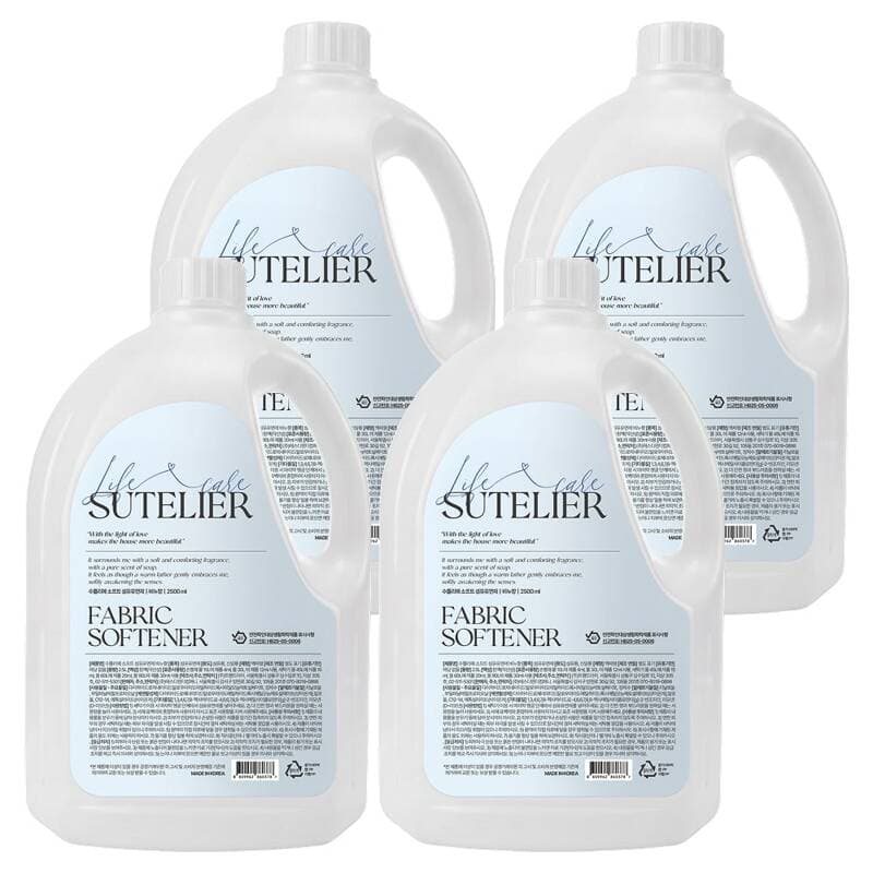 수뜰리에 섬유유연제 소프트 비누향 2.5L 4개