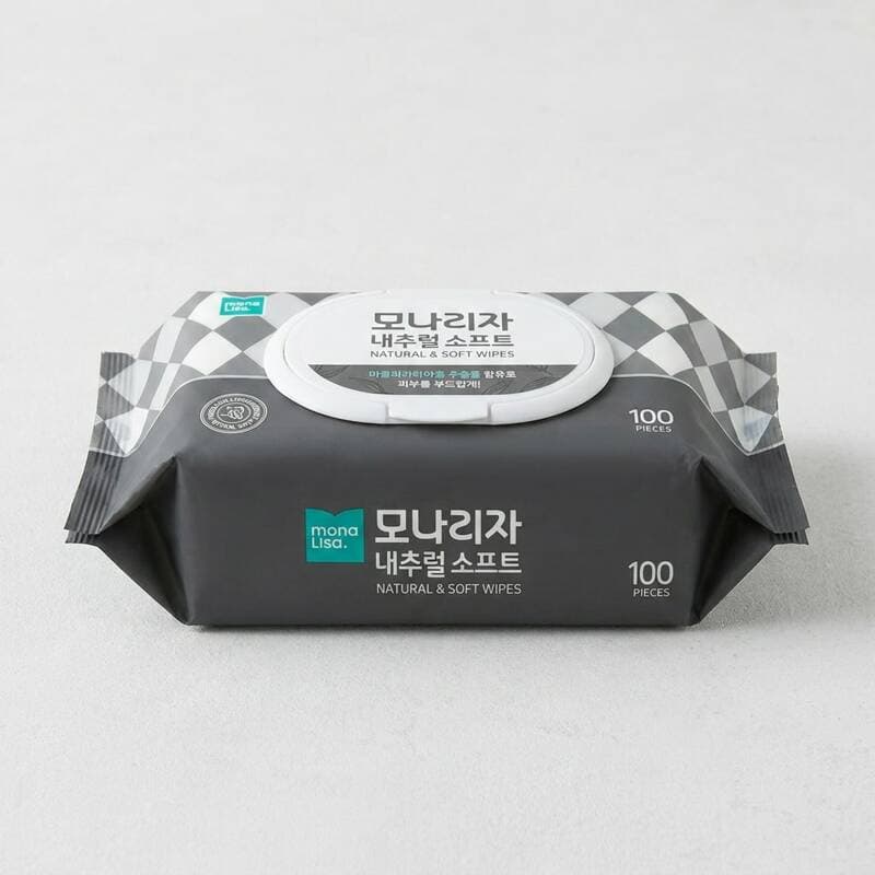 모나리자 내추럴 소프트 물티슈 캡형 100매 24개