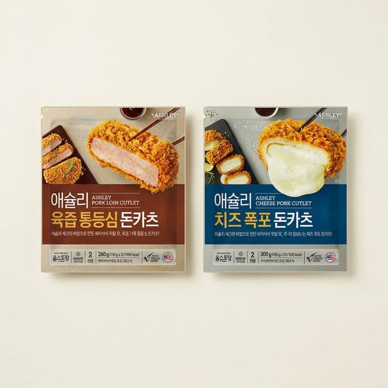 애슐리 돈카츠 통등심+치즈폭포 세트