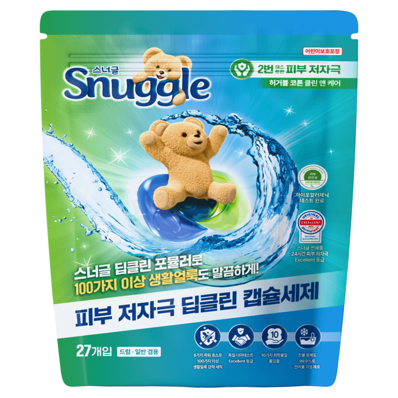 Snuggle Deep Clean Capsule Detergent Huggable Cotton Clean